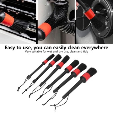 Набор кистей для детализации автомобиля, 6 шт.