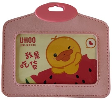 Etui Holder na kartę Smycz UHOO 6591 Duck eco poz Pink