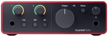 ИНТЕРФЕЙС FOCUSRITE SCARLETT SOLO 4-ГО ПОКОЛЕНИЯ + ПРОГРАММНОЕ