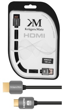 KABEL HDMI - MINI HDMI 1,8M WTYK-WTYK KRUGERMATZ WYSOKA JAKOŚĆ MOCNY
