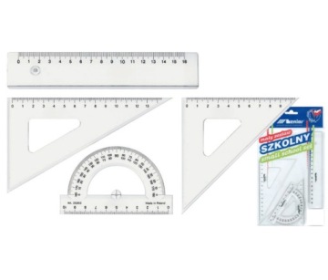 Школьный набор для рисования Leniar, линейка 16 см
