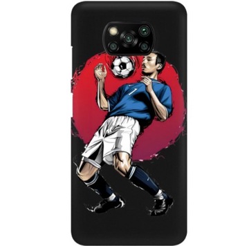 Etui Matowe do XIAOMI POCO X3 NFC Football Wzory