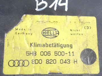 AUDI A4 B5 PANEL KLIMATIZACE 8D0820043H