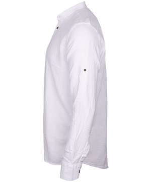 рубашка с воротником стойкой, БЕЛАЯ Хлопок 4XL REGULAR VIADI POLO