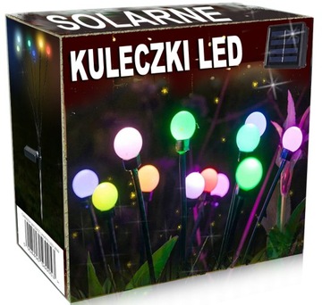 LAMPA SOLARNA ogrodowa FIREWORK LED dmuchawiec x2