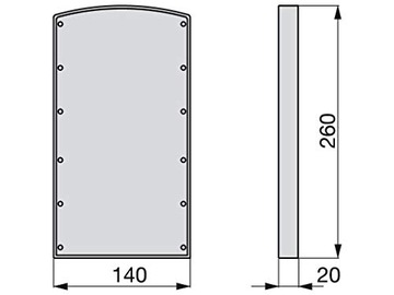 Emuca Dodatek boczny do pantografu Hang, Drążek opuszczany, Szary