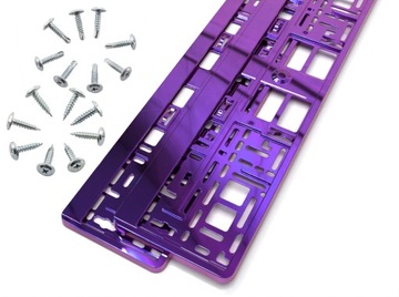 2 X RAMKA POD TABLICE REJESTRACYJNE FIOLET + 2 kpl. wkrętów GRATIS!!!