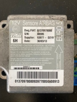 DUCATO JUMPER BOXER SENSOR AIRBAG 01370978080