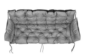 Poduszka ogrodowa 120x50 cm na ławkę huśtawkę palety wodoodporna szara