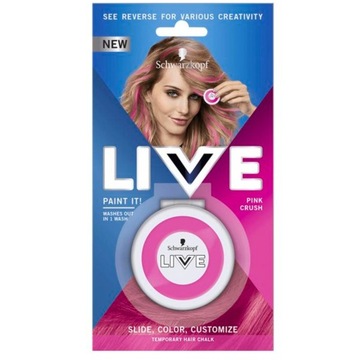 Schwarzkopf Live zmywalna kreda włosów Pink Crush