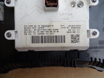 CITROEN C4 II DS4 PŘÍSTROJOVÁ DESKA BUDÍKY EVROPA 9678806180