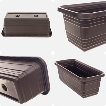 БАЛКОННАЯ ЯЩИКА ЦВЕТОЧНЫЙ ВАЗ 40см МОККА ЦВЕТОЧНАЯ КОРОБКА KADAX