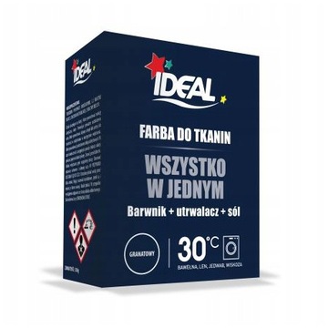 Ideal All In One Maxi Farba Do Tkanin Barwnik Do Ubrań 350g Granatowy
