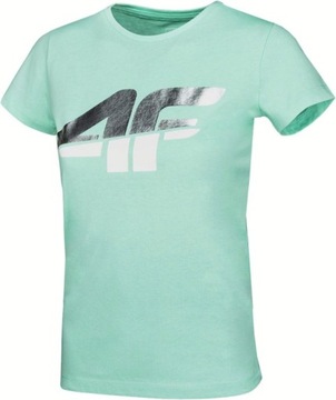 4F T-SHIRT DZIEWCZĘCY KOSZULKA podkoszulek _ JTSD006A _ miętowa _ r. 164