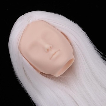 1/6 Мужская кукла BJD, скульптура головы с белыми волосами