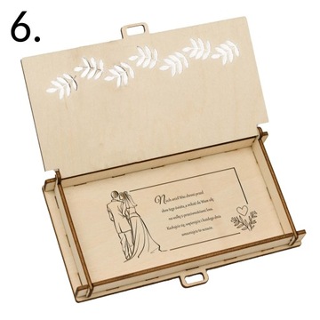 Свадебная открытка-конверт для денег