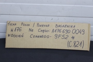 MERCEDES TŘÍDA A W176 POLIČKA KUFRU A1766900049