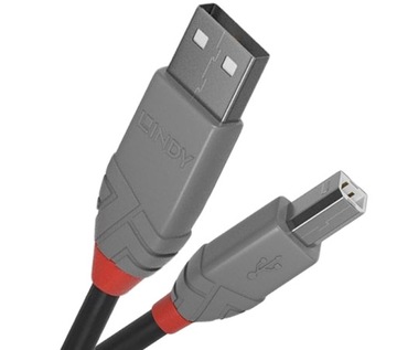 Lindy 36675 Кабель USB 2.0 A-B черный Anthra Line - 5м