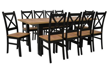 Zestaw krzesła drewniane i stół rozkładany CRAFT