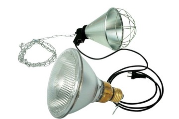 OPRAWA LAMPY PRZELĄCZNIK PROMIENNIK + ŻARÓWKA 100W