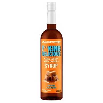 ALLNUTRITION FITKING DELICIOUS SYRUP ZERO KALORII TOFFEE 490ml SYROP TOFFI