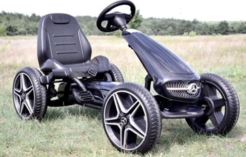 GOKART NA PEDAŁY MERCEDES MIĘKKIE SIEDZENIE BIAŁY
