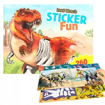 ZESTAW Z NAKLEJKAMI DINO WORLD 12408A
