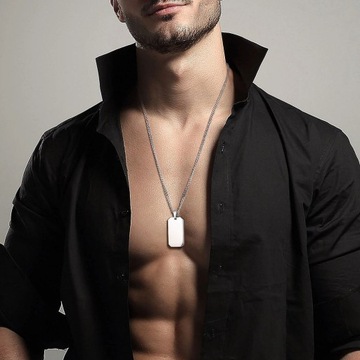 СЕРЕБРЯНАЯ МАССИВНАЯ ПОДВЕСНАЯ ТАБЛИЧКА ДЛЯ ЖЕТОНА СОБАКИ