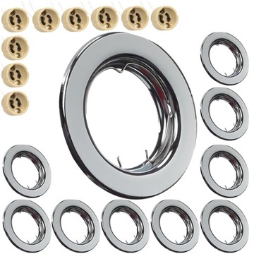 9x OPRAWA HALOGENOWA STAL GU10 DO ŻARÓWEK LED