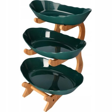 PATERA 3 poziomowa Elegancka Stylowa 3 PIĘTROWY KOSZ NA OWOCE PRZEKĄSKI