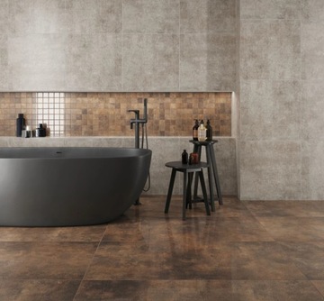 Płytki łazienkowe, kuchenne, rdzawe, Apenino rust lappato gres 120x60