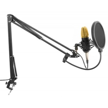 MIKROFON POJEMNOŚCIOWY VONYX+ STATYW+ POP FILTR