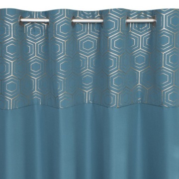 Штора 140х250 Dafne синее золото готовая с люверсами