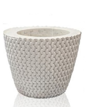 DONICA BETONOWA DUŻA biała 29,5 x 24 cm