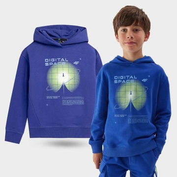 BLUZA CHŁOPIĘCA 4F DRESOWA Z KAPTUREM AW23M632