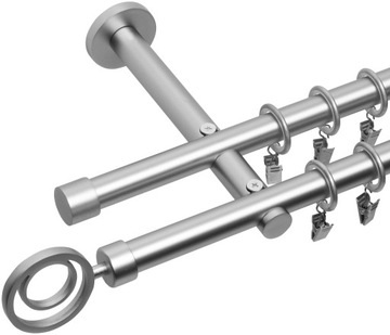 ДВОЙНОЙ КАРДИН 200 СМ 19+19 ММ СОВРЕМЕННЫЙ 3 ЦВЕТА НА ВЫБОР КОНЦОВ RENA