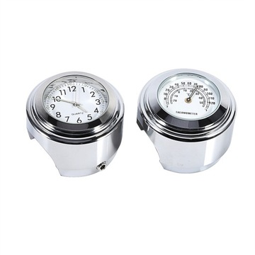 РУЛЬ ДЛЯ МОТОЦИКЛА, ЛЕГКИЕ ЧАСЫ И ТЕРМОМЕТР, УДАРОПРОЧНЫЙ