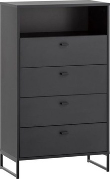 Szafka komoda z szufladami Janne czarna 60 nowoczesny design