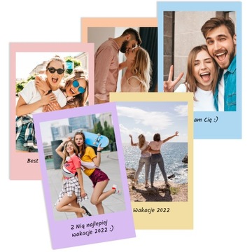 Foto odbitki 40 szt. polaroid z podpisem kolorowe