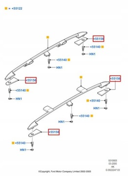 НАКЛАДКА ПОД ПЕРИЛЬНИК ПРАВЫЙ FORD FOCUS 98-05