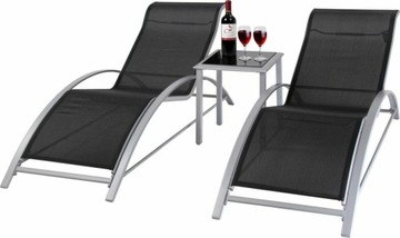 LEŻAKI OGRODOWE + STOLIK GIARDINO ALUMINIOWE 2 SZTUKI OD RĘKI !