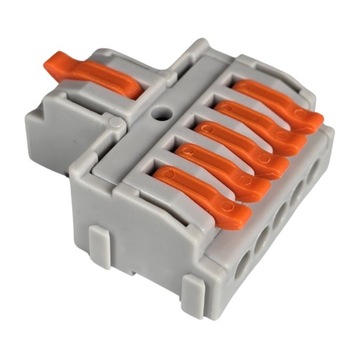 KOSTKA SZYBKOZŁĄCZKA ELEKTRYCZNA ROZGAŁĘŹNIK ZŁĄCZKA 1 NA 5 KABLI 0,5-4MM2
