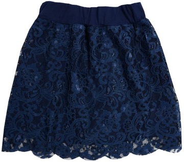 SPÓDNICA ELEGANCKA KORONKA GRANAT 140 H150B