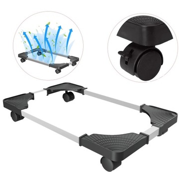 Троллейная база для держателя держателя ПК с колесами для регулируемого стола