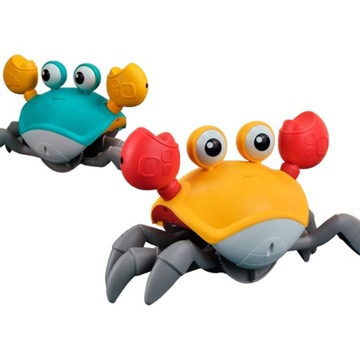 ИНТЕРАКТИВНАЯ ИГРУШКА ДЛЯ МАЛЫШЕЙ ПОЛЗУЩИЙ КРАБ ИГРА СО ЗВУКОМ СВЕТА ПРОГУЛКИ
