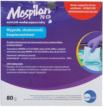 MOSPILAN 20 SP - 80 g na szkodniki mszyce stonka