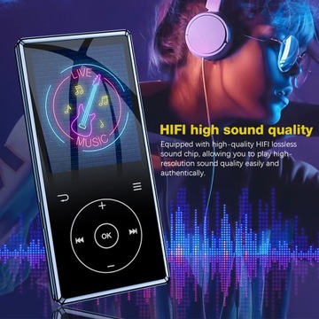 MP3-плеер Bluetooth 5.0, 16 ГБ, MP4, польский