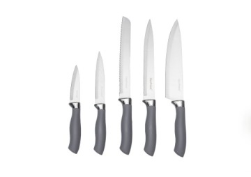 КУХОННЫЕ НОЖИ НАБОР ИЗ 5 НОЖЕЙ КУХОННЫЕ НАБОРЫ HR602-1 ЧЕРНЫЙ