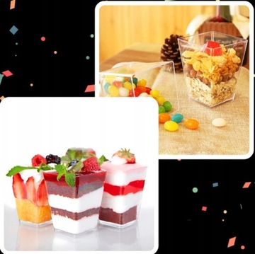 Кубка чашки для десертных закусок +чайная ложка 50 шт. 60 мл десертного контейнера