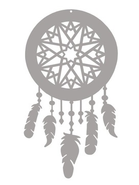 Ł3 Łapacz snów zawieszka ozdoba ażur dekor czerwon